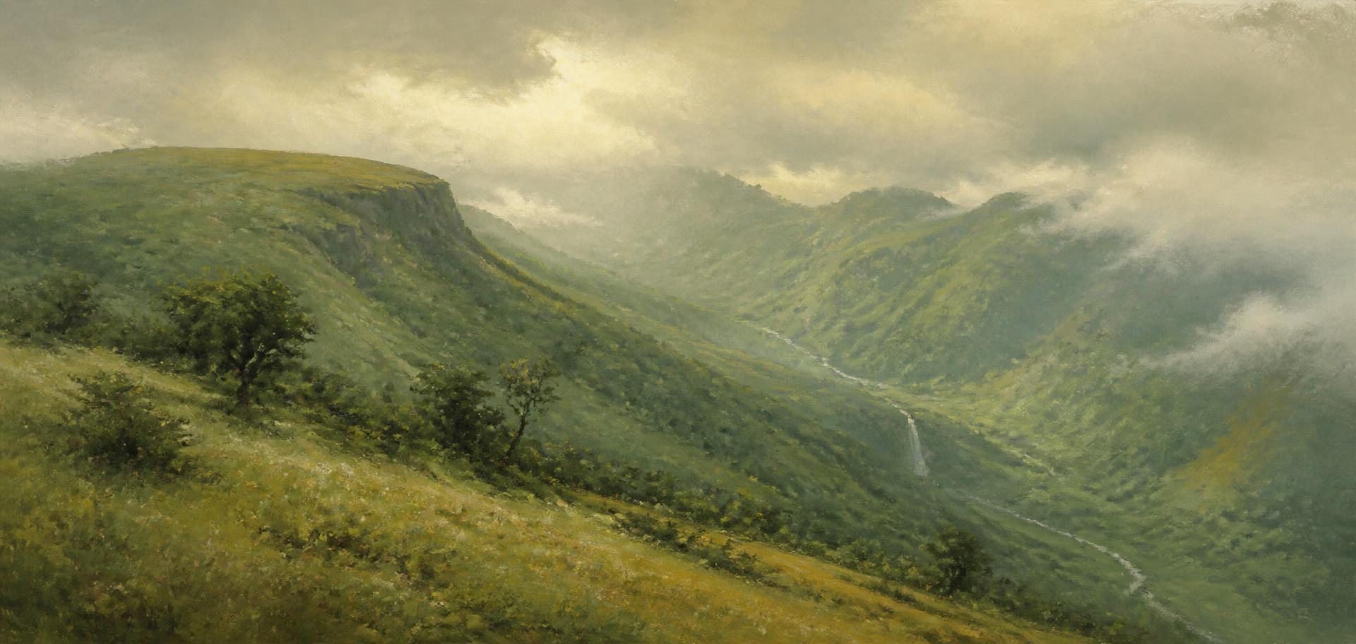 Hills of the Western Ghats in monsoon light
